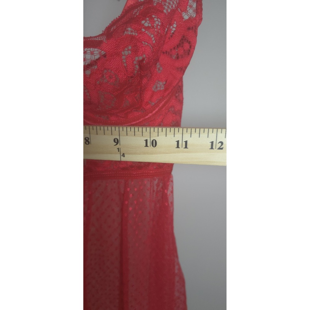 Seven Til Midnight Midnight Women's M Red Lace‎ Lingerie push up bra sheer lace - Picture 8 of 15